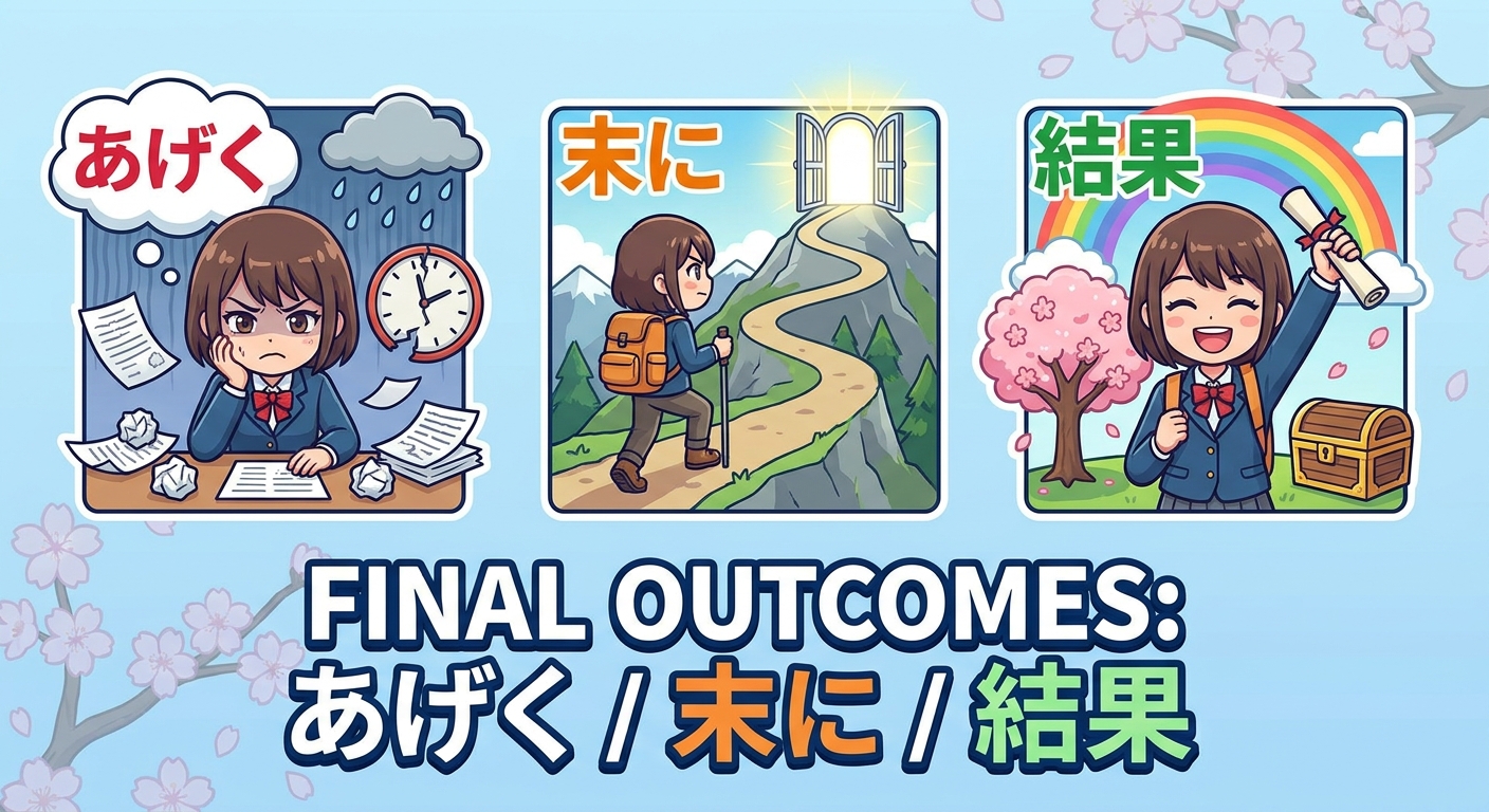 あげく / 末に / 結果 — Final Outcomes