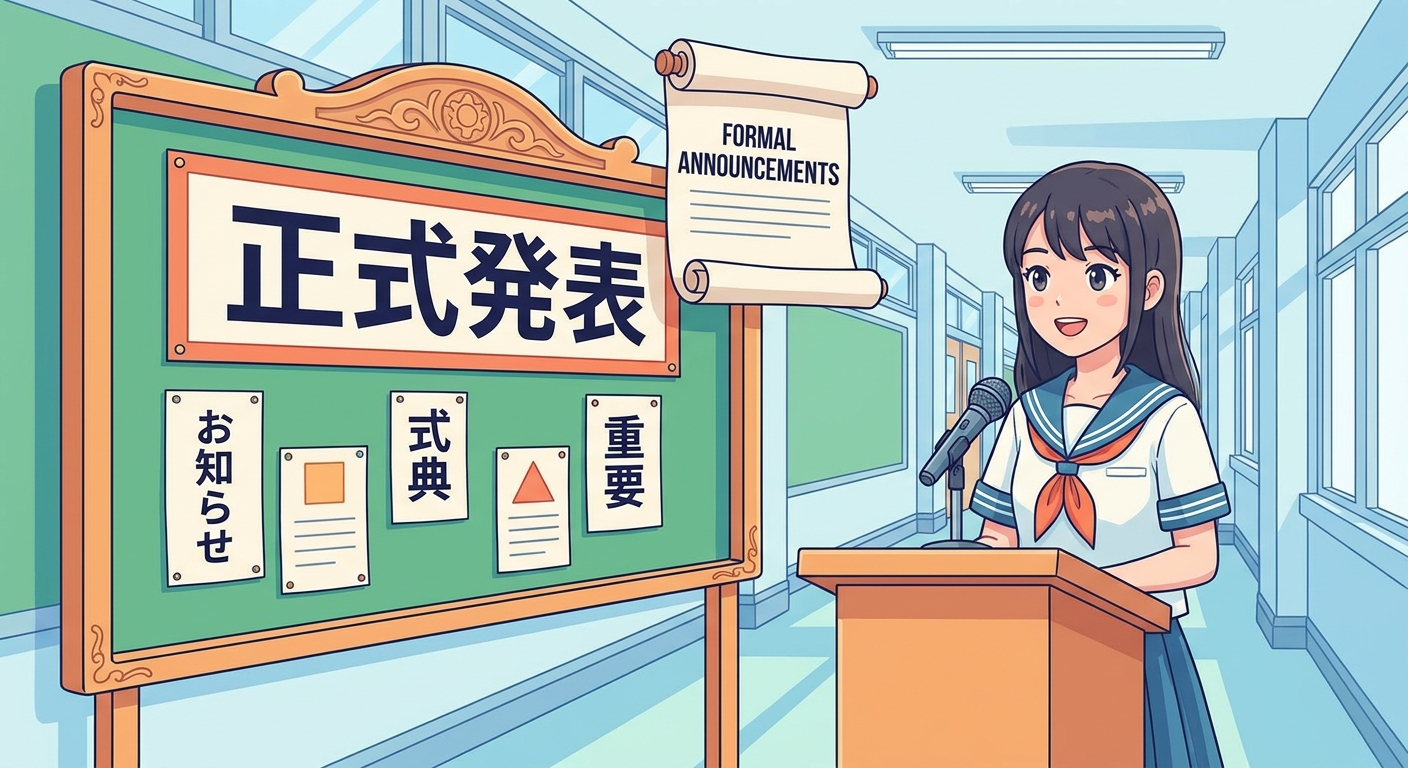 Formal Announcements